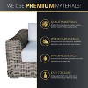 Kinger Home Hawaii 4-Piece Wicker Patio Furniture Set, Outdoor Conversation Patio Set with Deep Seating - 2 of 4