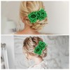 Unique Bargains Women's Portable Simulated Flowers Hair Clip Comb 1 Pc - 4 of 4