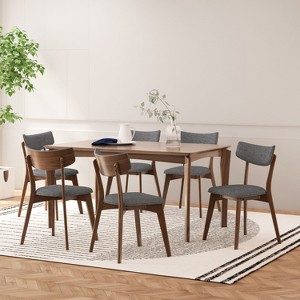 Christopher Knight Home Carmody Wood and Fabric 7 Piece Dining Set - 1 of 4