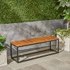 Vynxaria Industrial Patio Benches - 54" Contemporary Outdoor Seating with Architectural Elegance - 2 of 4