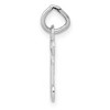 Black Bow Jewelry 14k White Gold, Hannah Collection, Mini Initial D Shamrock Key Charm - 2 of 4