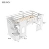 NicBex Twin Size Loft Bed with Storage Stairs & Windows,Sturdy Wooden Bunk Bed with Safety Rails,Multi-Functional Loft Bed for Kids,Teens - 3 of 4
