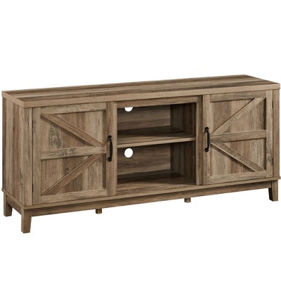 Yaheetech Farmhouse TV Stand for TVs up to 65in Entertainment Center with Storage Cabinet