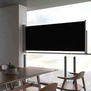 vidaXL Patio Retractable Side Awning 39.4 in.x118.1 in. Black - 1 of 4