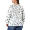 Agnes Orinda Women's Plus Size Chiffon Keyhole Long Sleeve Floral Blouses - 4 of 4