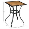 Gulches 28" Outdoor Dining Table, Square Faux Wood Patio Table with Water-Safe Design, Brown, 28" L x 28" W x 36.5" H - 3 of 4