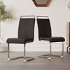 CENGHU Modern Dining Chairs Set of 4, Upholstered PU Faux Leather Side Chair with C-shaped Tube Plating Metal Legs, Guest Office Chair - 2 of 4