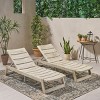 Outdoor Wood Chaise Lounge Chairs Set of 2, Reclining Sun Loungers with Adjustable Backrest for Patio, Deck, or Poolside-The Pop Home - 2 of 4