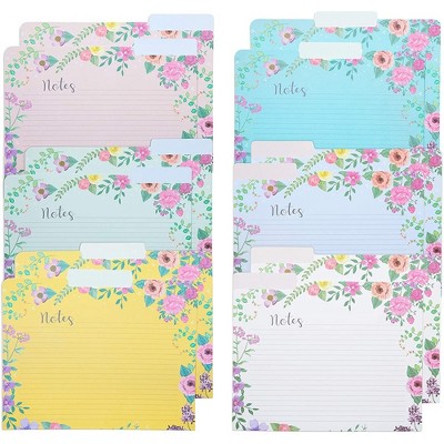 Paper Junkie 12-Pack Floral File Cabinet Folders with 1/3 Cut Tab A4 Letter Size Document 11.5 x 9 in, 6 Design