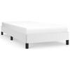 vidaXL Bed Frame White 39.4 in.x74.8 in. Twin Faux Leather - 2 of 4