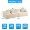 104" Curved Modular Sectional Sofa in Chenille Fabric Modern Minimalist Design Compressed No Assembly Required - 2 of 4