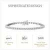GILDED 1-2-3 ct t.w. Round Lab Grown Diamond Tennis Bracelets in Sterling Silver - 2 of 4