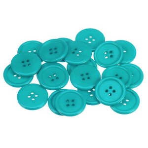 Unique Bargains Resin Craft Snap Round Flat 4-Hole Sewing Buttons 50 Pcs - 1 of 4