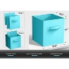 Sorbus 11 Inch Foldable Fabric Storage Cube Bin with Handles - for Organizing Pantry, Closet, Nursery, Playroom, and More - 3 of 4