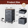Filing Cabinet Mobile Rolling Printer Stand with 3 Drawers, Fabric Vertical File Cabinet for Home Office, Fits A4 or Letter Size - 3 of 4