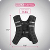 HolaHatha Weighted Vest for Running with Reflective Stripes and Adjustable Straps for Men & Women Fitness, Workout, Training, and Weight Loss, Black - 3 of 4