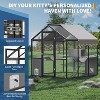 Aluminum Outdoor Cat Enclosure With Weatherproof Roof, Extra Large Catio With Channels, Side Door, Walk-In Large Outdoor Catio for Multiple Cats - 4 of 4