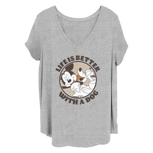 Women's Mickey & Friends Life is Better with a Dog T-Shirt - 1 of 4