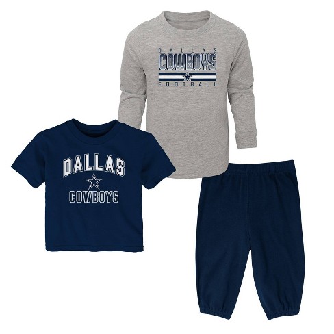 Nfl Dallas Cowboys Baby Boys' Pant And T-shirt 3pk Set - 12m : Target