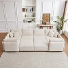 VYNXARIA Multi-Module Combination Style Sofa for Living Room,Modern Minimalist Corduroy Combination Sofa with 2 Comfort Cushions,beige,two sets - 2 of 4