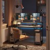 Bestier 55'' Computer Desks with Reversible Bookshelf, Standing Writing Desk for Home Office/Studying/Gaming - 2 of 4