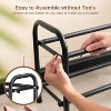 Attop 3-Tier Expandable Shoe Rack,Adjustable Shoe Shelf Storage Organizer Heavy Duty Metal, Free Standing, for Entryway Closet Doorway (Black) - 3 of 4