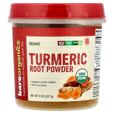 BareOrganics Turmeric Root Powder, 8 oz (227 g)
