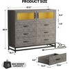 8 Drawer Dresser for Bedroom with 2-Door Cabinet, LED Lights, Charging Station, Tall Storage Organizer Chest for Living Room/Hallway/Entryway - 2 of 4