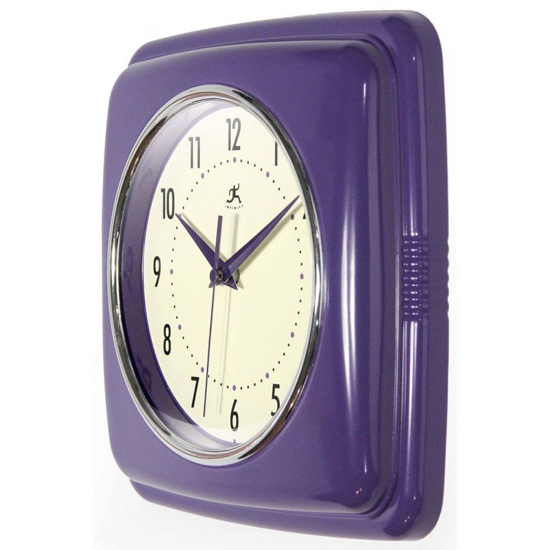 9" Square Retro Wall Clock - Infinity Instruments, 5 of 9