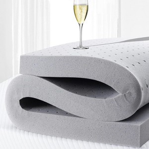 SEVOBAL Mattresses Foam and Spring Hybrid Mattress Medium Soft Adaptive Support for Bedroom, White and Blue, 75"*39"*6" - 1 of 4