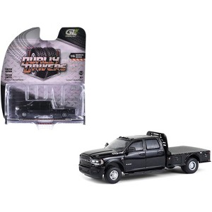 2023 Ram 3500 Dually Flatbed Truck Black "Dually Drivers" Series 16 1/64 Diecast Model Car by Greenlight - 1 of 4