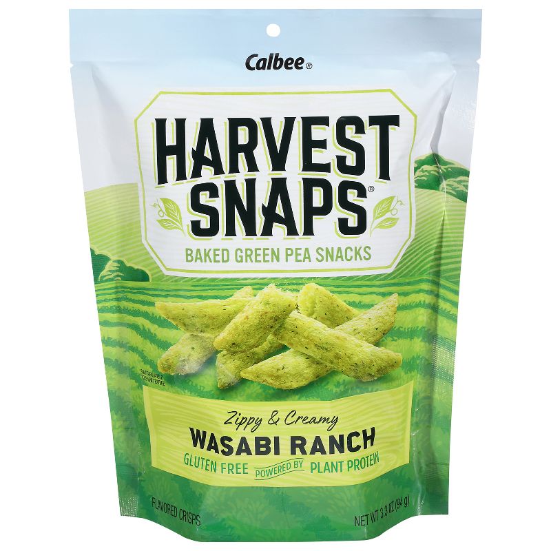 Harvest Snaps Green Pea Snack Crisps Wasabi Ranch - 3.3oz, 1 of 7