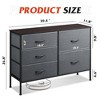 Dresser with 5 Drawers, Wide Fabric Chest with Drawer Organizers for Bedroom, Closet, Hallway - 3 of 4