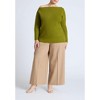 ELOQUII Women's Plus Size Asym Sweater With Hardware Detail - 4 of 4