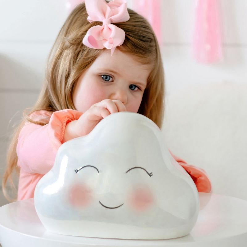Baby Aspen Iridescent Cloud Ceramic Piggy Bank | BA21071NA, 2 of 8