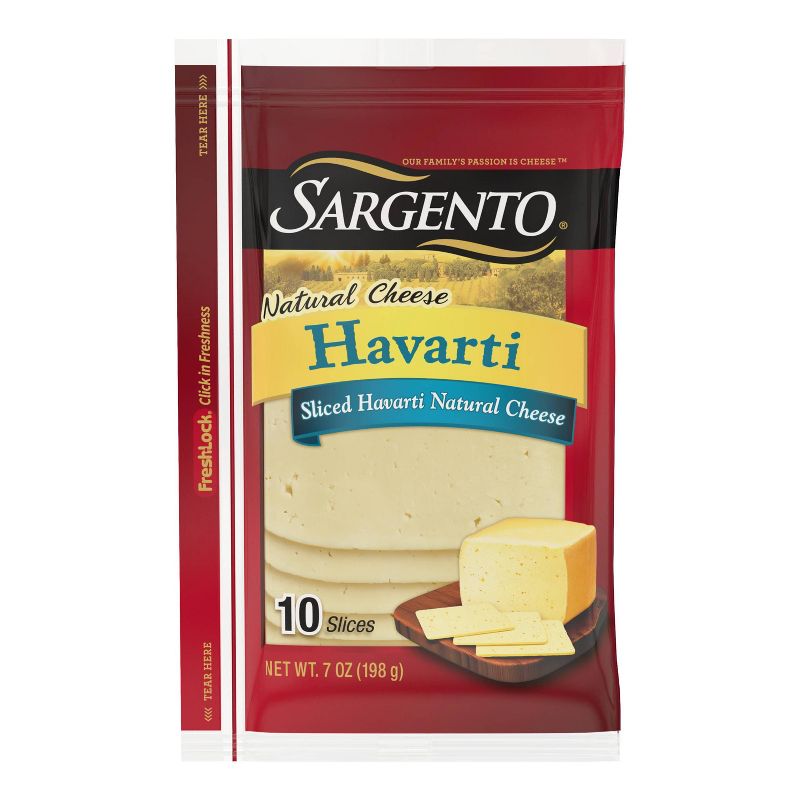 Sargento Natural Havarti  Sliced Cheese - 7oz/10 slices, 1 of 10