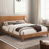 Galano Abby Serene Platform Bed with Headboard in Amber Walnut, Oslo Oak - 2 of 4