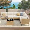 Buenhomino Patio Furniture Set – Outdoor Sectional Wicker Sofa with Cushions, All-Weather PE Rattan Conversation Set for Garden, Balcony & Poolside - 2 of 4