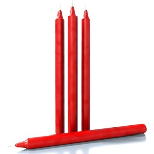 Taper Candles - Pack of 4, 12 inch, Unscented, Dinner & Table Candles - Slow Burning, Dripless & Smokeless - 1 of 4
