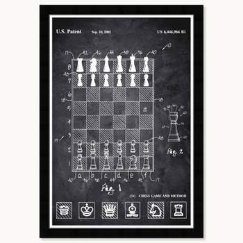 Wynwood Studio 15"x21" Chess Game and Method 2000 Chalkboard Wall Art Black Frame