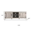 HomeRoots 70" Gray Wood Enclosed and Open Storage TV Stand - 3 of 4