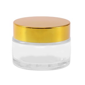 Unique Bargains Transparent Cream Glass Bottle for Bathroom 1 Pc - 1 of 4