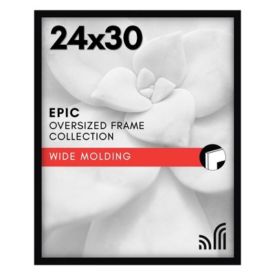 Americanflat 24x30 Picture Frame with Polished Plexiglass, Epic Collection, Gallery Wall Frames with Engineered Wood, Black