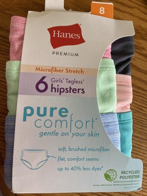 Hanes Girls' 6pk Pure Microfiber Briefs - Colors May Vary 10 : Target