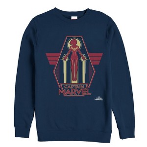 Men's Marvel Captain Marvel Retro Take Flight Sweatshirt - 1 of 3