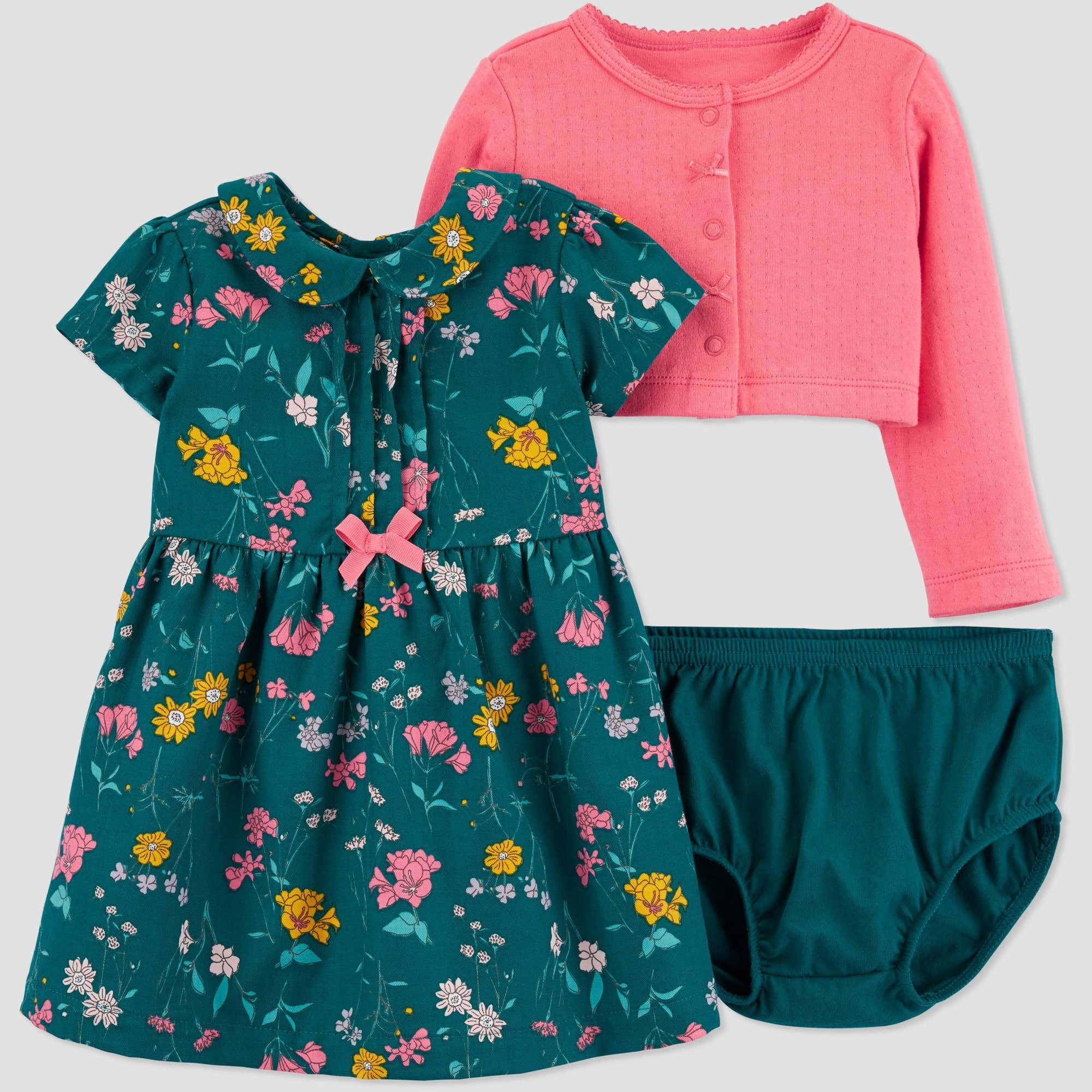 Carter's Just One You® Baby Girls' Floral Top & Bottom Set - Pink