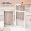 2-Layer Necklace Organizer Box with Clear Lid, Tangle-Free Storage - 2 of 4