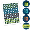 Big Dot of Happiness Boy 13th Birthday - Official Teenager Birthday Party Round Candy Sticker Favors - Labels Fits Chocolate Candy (1 sheet of 108) - 2 of 4
