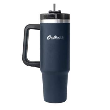 Outdoors Professional 40-Oz. Stainless Steel Double-Walled Insulated Tumbler with Straw
