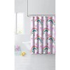 Unicorn Rainbow Kids' Shower Curtain - Dream Factory: Kids Bathroom Decor, Polyester, Easy Care, 72x72, Purple - 4 of 4